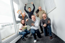 lustiges Teamfoto IT-Team