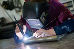 magefoto Firmenfotografie Handwerk Schweisser bei der Arbeit Pforzheim Birkenfeld